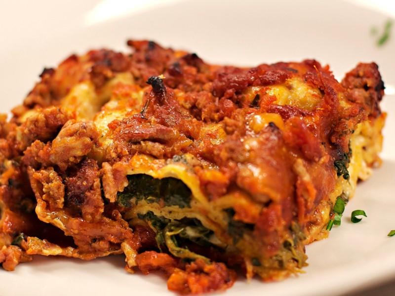 Etruskische lasagne met rag&ugrave; en... spinazie!